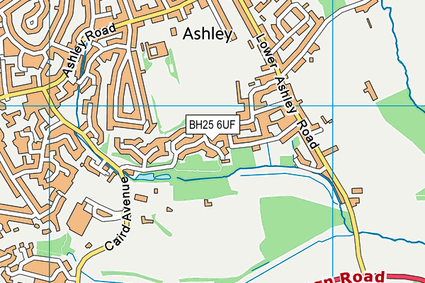 BH25 6UF map - OS VectorMap District (Ordnance Survey)