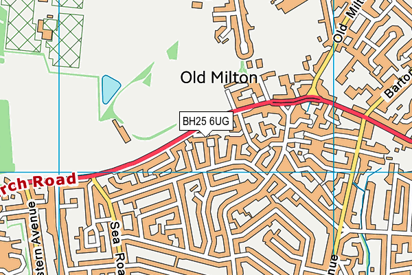 BH25 6UG map - OS VectorMap District (Ordnance Survey) BH25 6UG map - OS VectorMap District (Ordnance Survey)