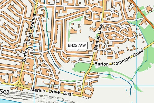 BH25 7AW map - OS VectorMap District (Ordnance Survey) BH25 7AW map - OS VectorMap District (Ordnance Survey)