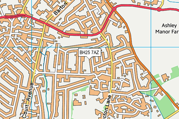 BH25 7AZ map - OS VectorMap District (Ordnance Survey) BH25 7AZ map - OS VectorMap District (Ordnance Survey)