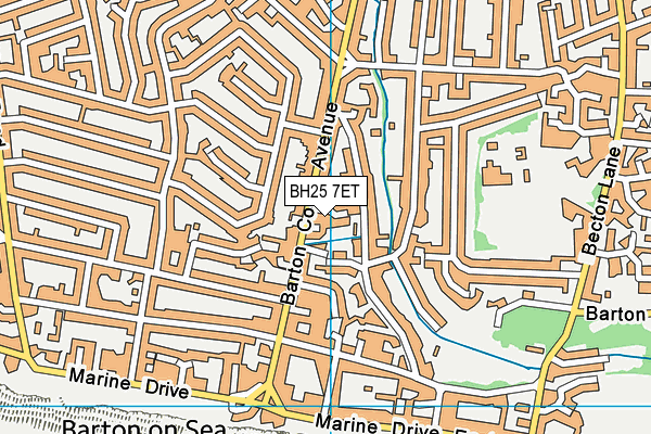 BH25 7ET map - OS VectorMap District (Ordnance Survey) BH25 7ET map - OS VectorMap District (Ordnance Survey)