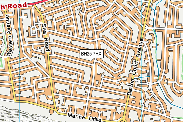 BH25 7HX map - OS VectorMap District (Ordnance Survey) BH25 7HX map - OS VectorMap District (Ordnance Survey)
