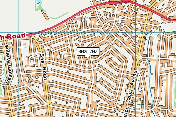 BH25 7HZ map - OS VectorMap District (Ordnance Survey) BH25 7HZ map - OS VectorMap District (Ordnance Survey)