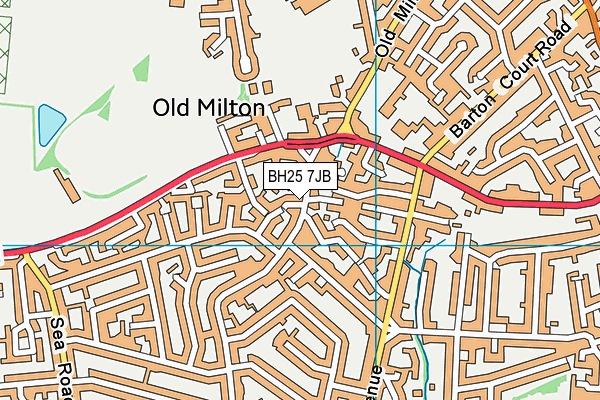BH25 7JB map - OS VectorMap District (Ordnance Survey) BH25 7JB map - OS VectorMap District (Ordnance Survey)