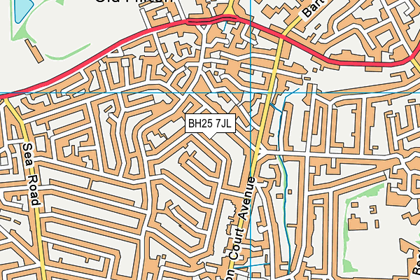 BH25 7JL map - OS VectorMap District (Ordnance Survey) BH25 7JL map - OS VectorMap District (Ordnance Survey)