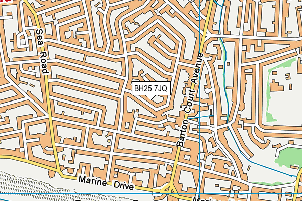 BH25 7JQ map - OS VectorMap District (Ordnance Survey) BH25 7JQ map - OS VectorMap District (Ordnance Survey)