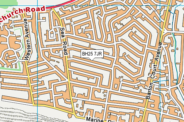 BH25 7JR map - OS VectorMap District (Ordnance Survey) BH25 7JR map - OS VectorMap District (Ordnance Survey)