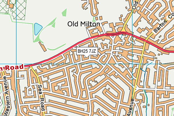 BH25 7JZ map - OS VectorMap District (Ordnance Survey) BH25 7JZ map - OS VectorMap District (Ordnance Survey)