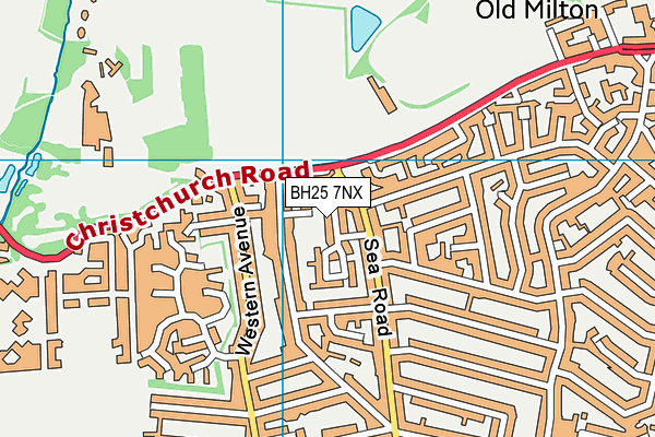 BH25 7NX map - OS VectorMap District (Ordnance Survey)