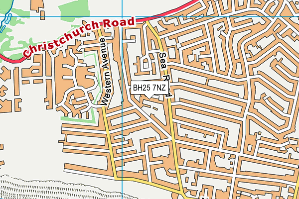 BH25 7NZ map - OS VectorMap District (Ordnance Survey) BH25 7NZ map - OS VectorMap District (Ordnance Survey)