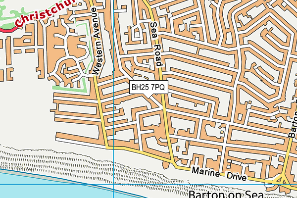 BH25 7PQ map - OS VectorMap District (Ordnance Survey) BH25 7PQ map - OS VectorMap District (Ordnance Survey)
