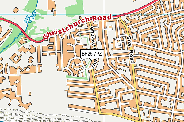 BH25 7PZ map - OS VectorMap District (Ordnance Survey) BH25 7PZ map - OS VectorMap District (Ordnance Survey)