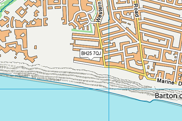 BH25 7QJ map - OS VectorMap District (Ordnance Survey) BH25 7QJ map - OS VectorMap District (Ordnance Survey)