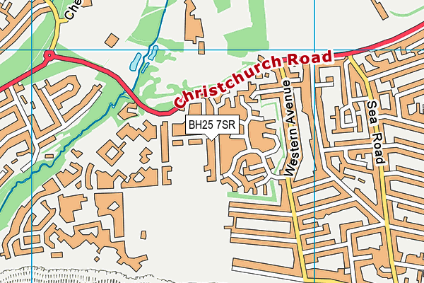 BH25 7SR map - OS VectorMap District (Ordnance Survey)