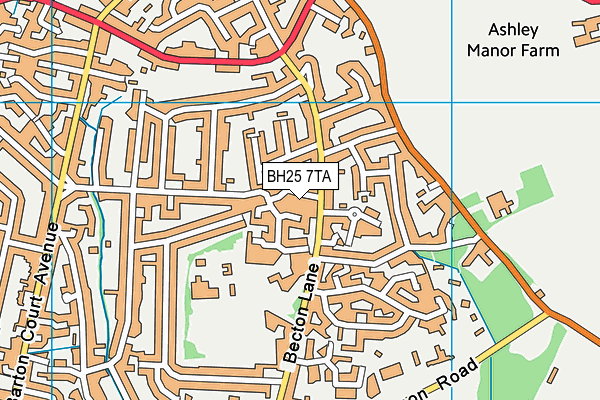 BH25 7TA map - OS VectorMap District (Ordnance Survey) BH25 7TA map - OS VectorMap District (Ordnance Survey)