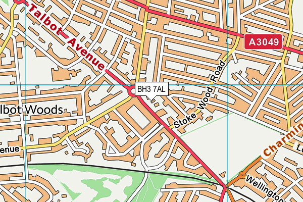 BH3 7AL map - OS VectorMap District (Ordnance Survey)