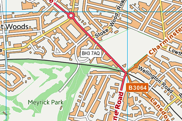 BH3 7AQ map - OS VectorMap District (Ordnance Survey) BH3 7AQ map - OS VectorMap District (Ordnance Survey)