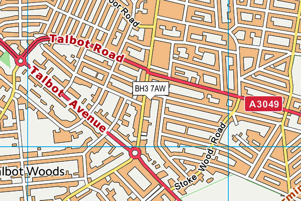 BH3 7AW map - OS VectorMap District (Ordnance Survey) BH3 7AW map - OS VectorMap District (Ordnance Survey)