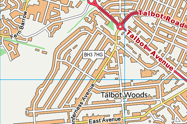 BH3 7HG map - OS VectorMap District (Ordnance Survey) BH3 7HG map - OS VectorMap District (Ordnance Survey)