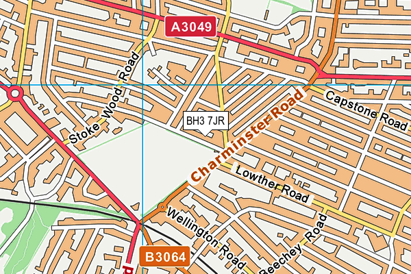 BH3 7JR map - OS VectorMap District (Ordnance Survey) BH3 7JR map - OS VectorMap District (Ordnance Survey)