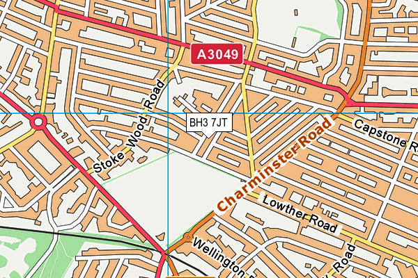 BH3 7JT map - OS VectorMap District (Ordnance Survey)