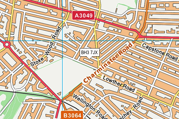 BH3 7JX map - OS VectorMap District (Ordnance Survey) BH3 7JX map - OS VectorMap District (Ordnance Survey)
