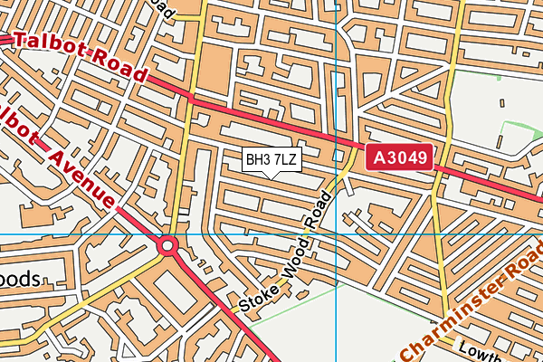 BH3 7LZ map - OS VectorMap District (Ordnance Survey) BH3 7LZ map - OS VectorMap District (Ordnance Survey)