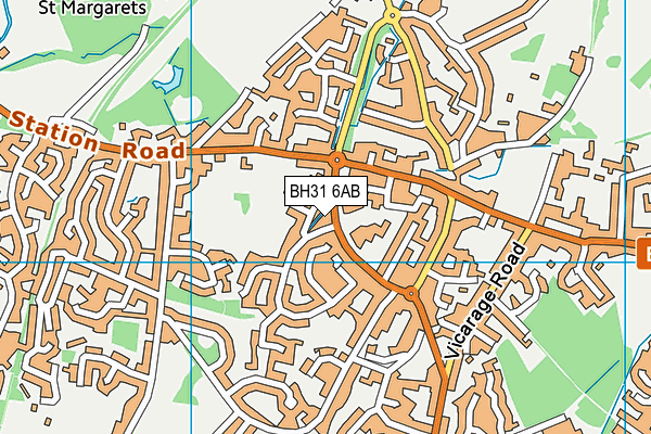 BH31 6AB map - OS VectorMap District (Ordnance Survey) BH31 6AB map - OS VectorMap District (Ordnance Survey)