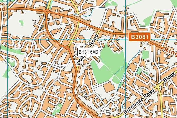 BH31 6AD map - OS VectorMap District (Ordnance Survey) BH31 6AD map - OS VectorMap District (Ordnance Survey)