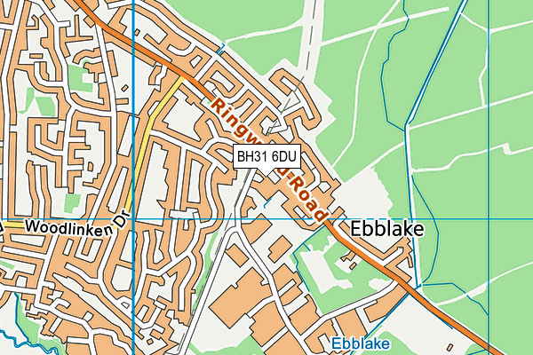 BH31 6DU map - OS VectorMap District (Ordnance Survey)