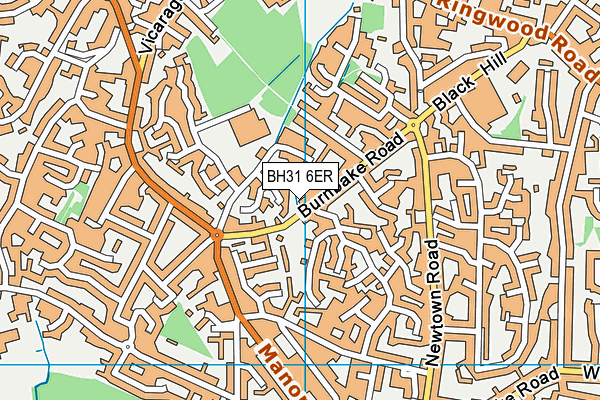 BH31 6ER map - OS VectorMap District (Ordnance Survey) BH31 6ER map - OS VectorMap District (Ordnance Survey)