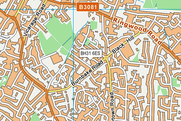 BH31 6ES map - OS VectorMap District (Ordnance Survey) BH31 6ES map - OS VectorMap District (Ordnance Survey)