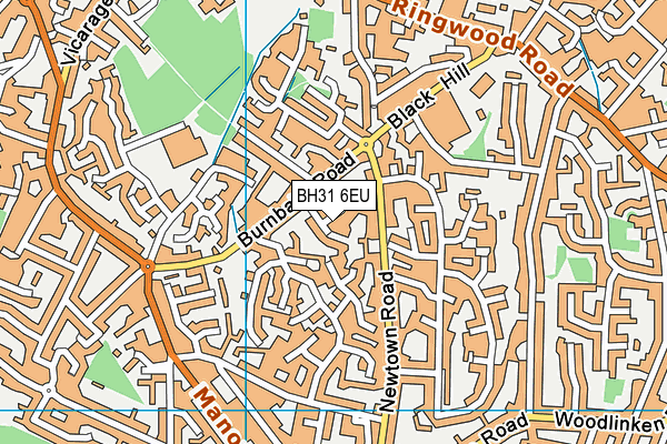 BH31 6EU map - OS VectorMap District (Ordnance Survey)