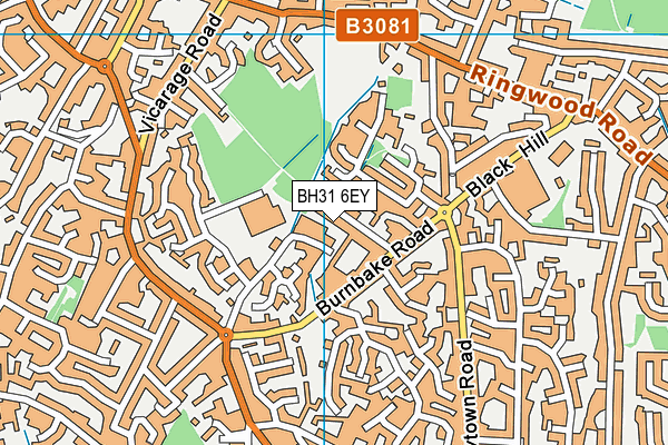 BH31 6EY map - OS VectorMap District (Ordnance Survey) BH31 6EY map - OS VectorMap District (Ordnance Survey)