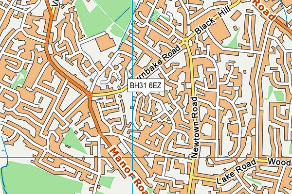 BH31 6EZ map - OS VectorMap District (Ordnance Survey)