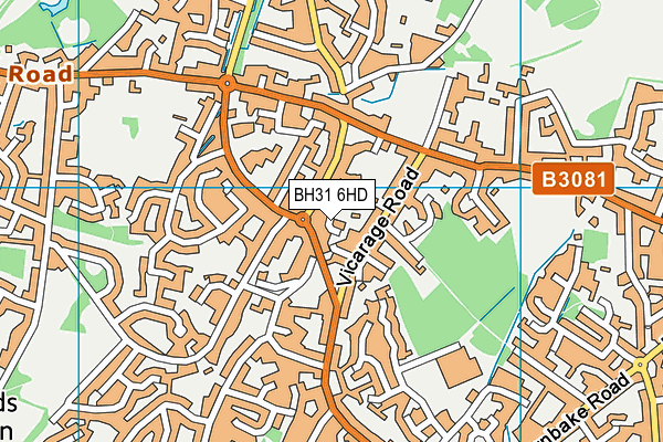 BH31 6HD map - OS VectorMap District (Ordnance Survey) BH31 6HD map - OS VectorMap District (Ordnance Survey)
