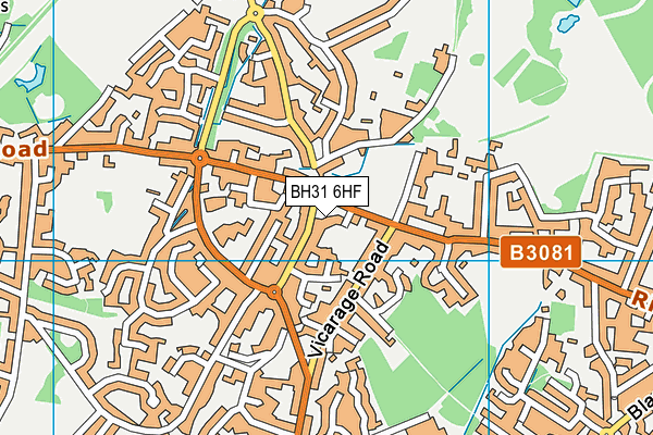 BH31 6HF map - OS VectorMap District (Ordnance Survey) BH31 6HF map - OS VectorMap District (Ordnance Survey)