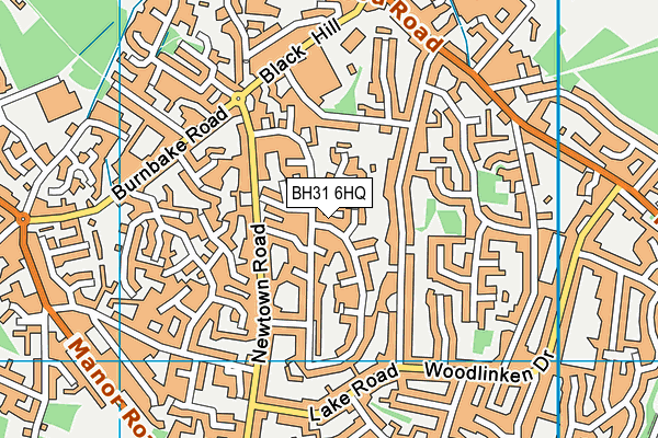BH31 6HQ map - OS VectorMap District (Ordnance Survey) BH31 6HQ map - OS VectorMap District (Ordnance Survey)