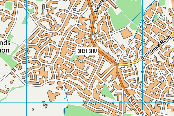 BH31 6HU map - OS VectorMap District (Ordnance Survey) BH31 6HU map - OS VectorMap District (Ordnance Survey)