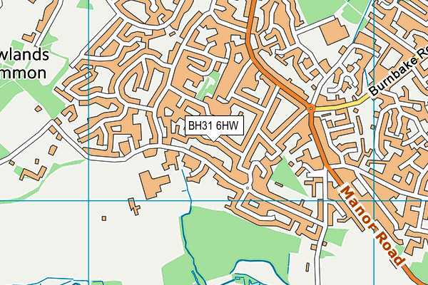 BH31 6HW map - OS VectorMap District (Ordnance Survey) BH31 6HW map - OS VectorMap District (Ordnance Survey)