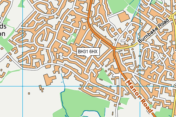 BH31 6HX map - OS VectorMap District (Ordnance Survey) BH31 6HX map - OS VectorMap District (Ordnance Survey)
