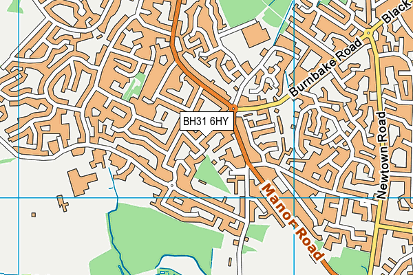 BH31 6HY map - OS VectorMap District (Ordnance Survey) BH31 6HY map - OS VectorMap District (Ordnance Survey)