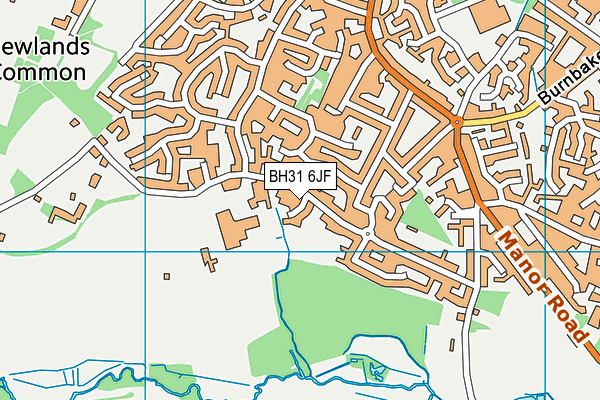 BH31 6JF map - OS VectorMap District (Ordnance Survey) BH31 6JF map - OS VectorMap District (Ordnance Survey)