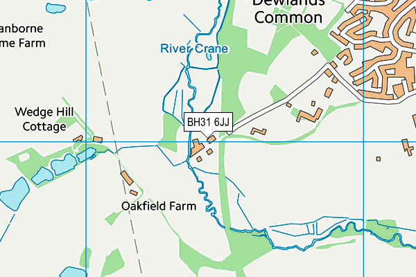 BH31 6JJ map - OS VectorMap District (Ordnance Survey)