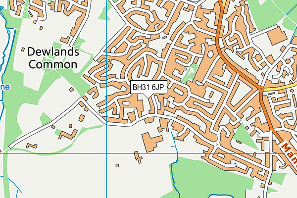 BH31 6JP map - OS VectorMap District (Ordnance Survey) BH31 6JP map - OS VectorMap District (Ordnance Survey)