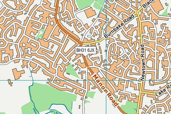 BH31 6JX map - OS VectorMap District (Ordnance Survey) BH31 6JX map - OS VectorMap District (Ordnance Survey)