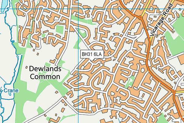 BH31 6LA map - OS VectorMap District (Ordnance Survey) BH31 6LA map - OS VectorMap District (Ordnance Survey)