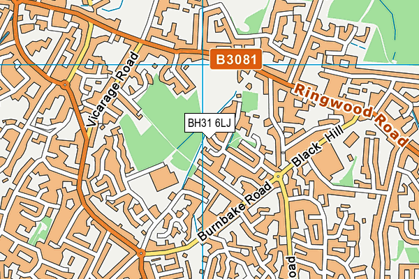 BH31 6LJ map - OS VectorMap District (Ordnance Survey) BH31 6LJ map - OS VectorMap District (Ordnance Survey)