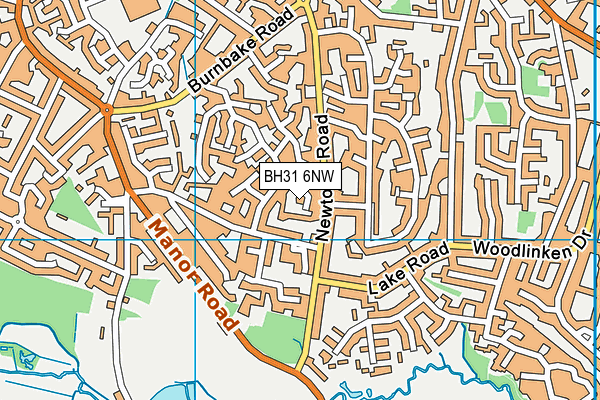 BH31 6NW map - OS VectorMap District (Ordnance Survey)