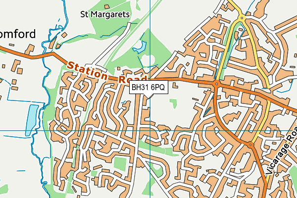 BH31 6PQ map - OS VectorMap District (Ordnance Survey) BH31 6PQ map - OS VectorMap District (Ordnance Survey)